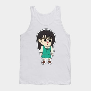 Mary Harvest Moon Cute Face Tank Top